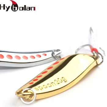 HYBOLAN Balıkçılık Lures Metal Spinner Kaşık Yapay Sert Yem Payet 2.5g-15g Tüy Tiz Tek Kanca Alabalık Pike Bas