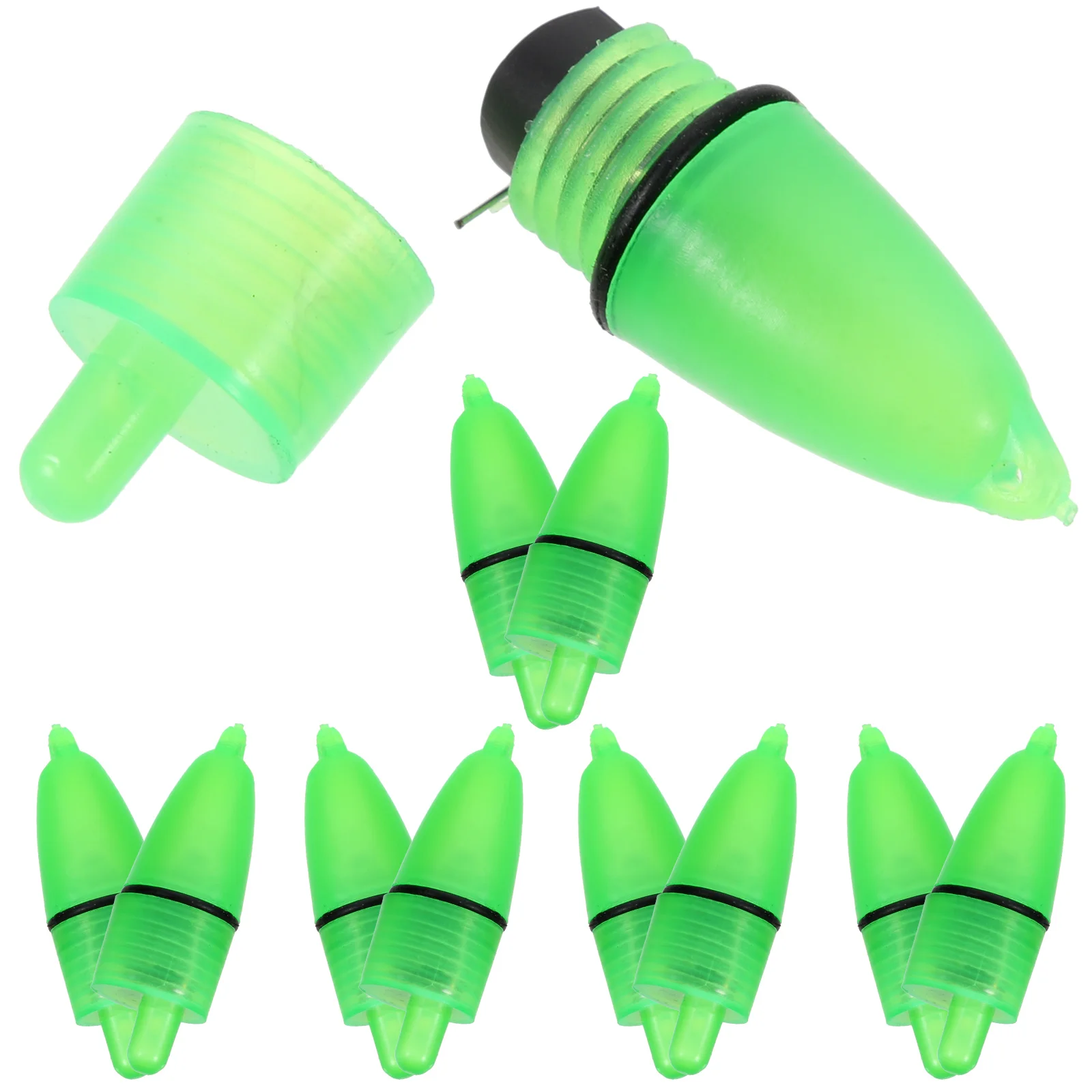 

20 Pcs Night Fishing Bell Light Luminous LED for Rods Alerts Fish Bites Offshore Inshore Boat Lake River Fishing