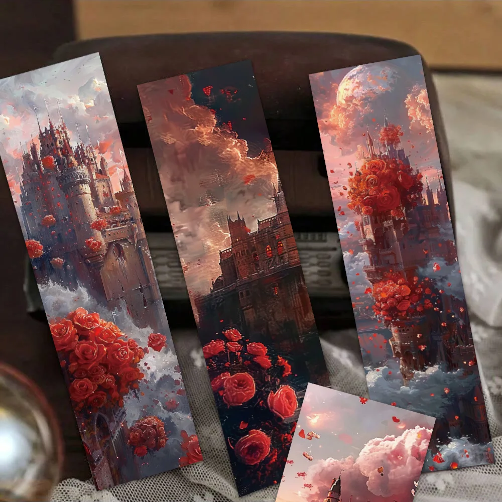 30PCS Colorful and Warm Rose Featured Bookmarks Student Reader Page Tags Library Office Page Book Club Tags
