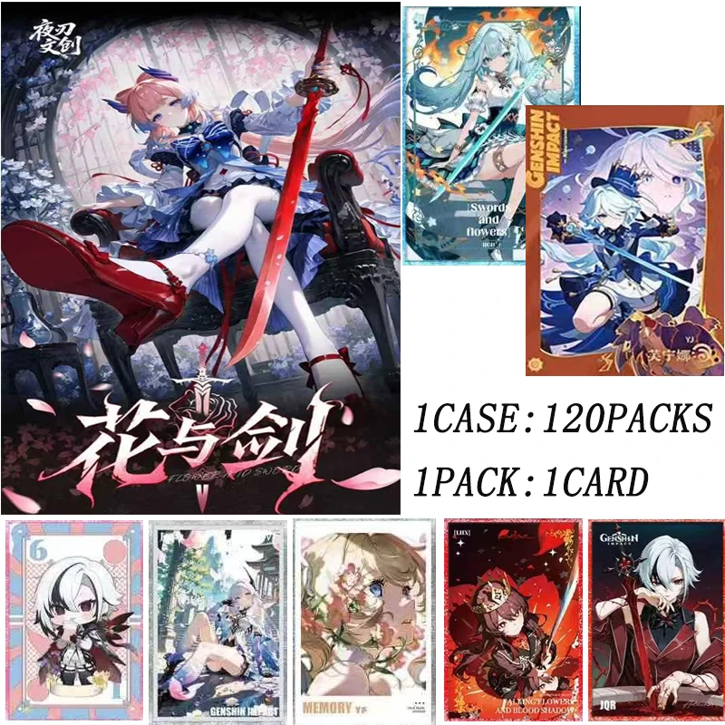 

120 шт./Genshin Impact художественные доски, коллекция коллекционных карточек, коробка-бустер, коллекция аниме для девочек, игра, редкие UR SR SP, подарки для персонажей