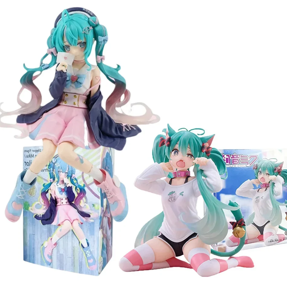 Hot Bandai Hatsuned Miku Anime Noodle Stopper Figure - Flower Fairy Winter Cherry PVC Model Collection Doll Toy Gifts In Stock view 6