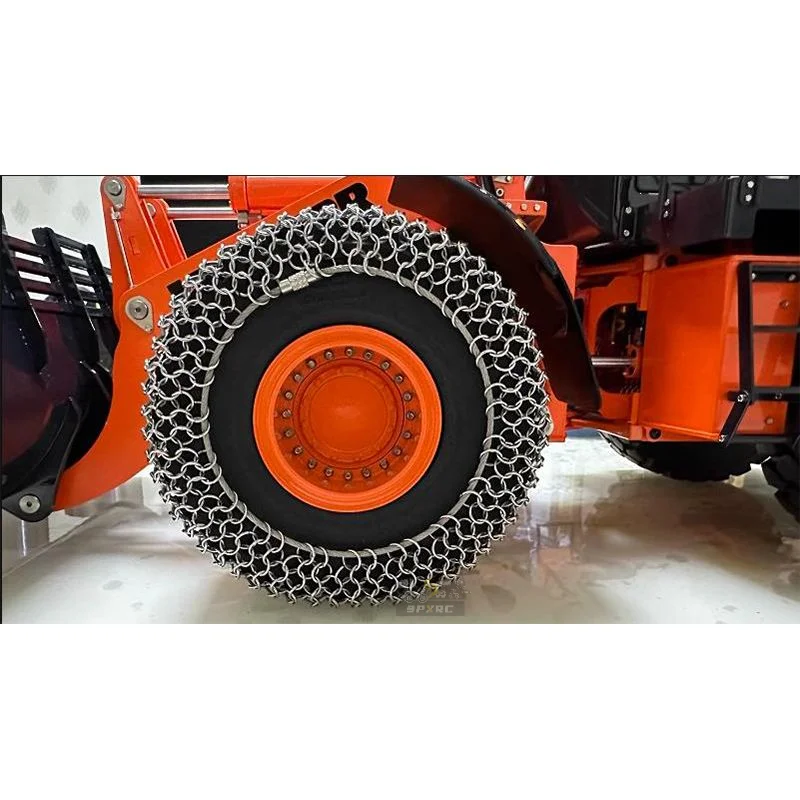 JDM Anti-skid Chain Tire Is Forklift Loader 1/14 RC Model For Tamiye LESU Off-road Trailer Truck