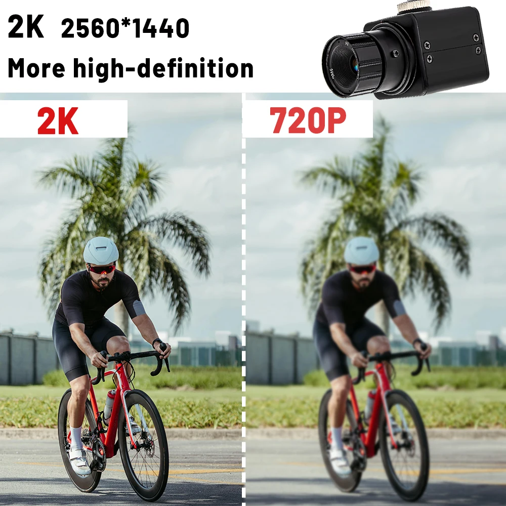 WGWK Mini 2K IP Camera DC12V Varifocal CS Lens H.265 HD Security High Definition Surveillance Onvif P2P CCTV System RJ45 Webcam