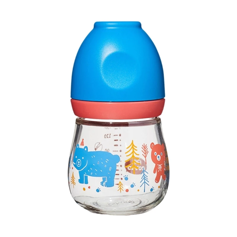 

G2TC Large Capacity Glass Feeding Bottle for Infants 150ml Wide Mouth Safe Daily Use