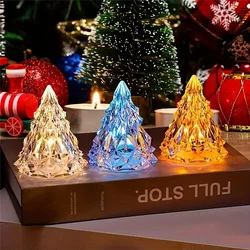 christmas Tree Water Ripple Projector Night Light Flame Crystal Lamp for Living Room Study Bedroom Bedside Decor