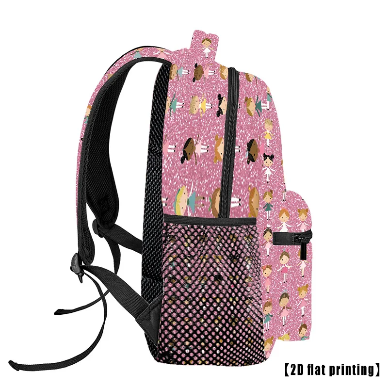Bailarinas Con Purpurina Rosa Travel Casual Backpack, Backpack, Oversized Backpack, Business Bag Can Accommodate