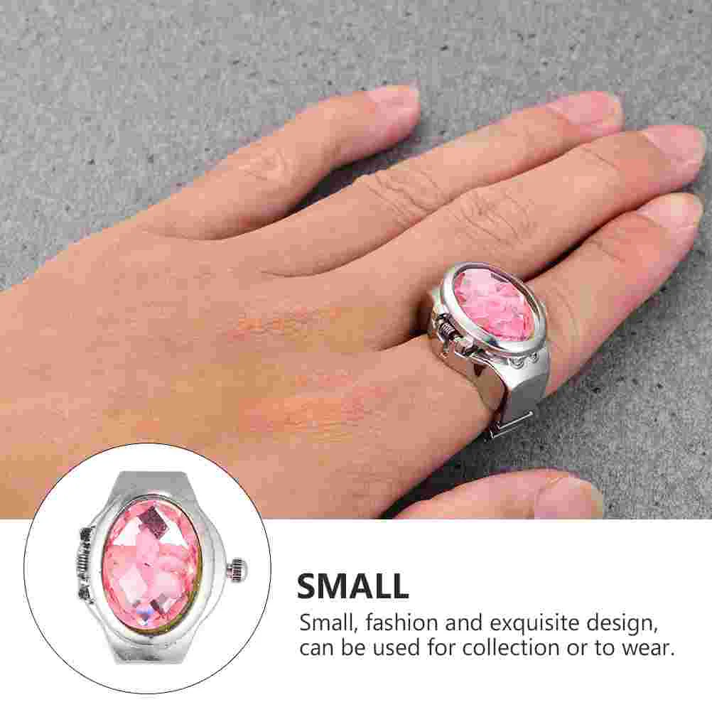 2 Pcs Ring Watch Stylish Watches Flip-up Cover Clamshell Finger Fashionable Creative Quartz