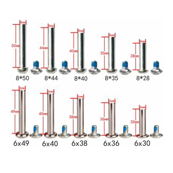 Pièces de patins à roulettes, écrous d'essieu de scooter, vis, boulon de scooter 6mm 8mm