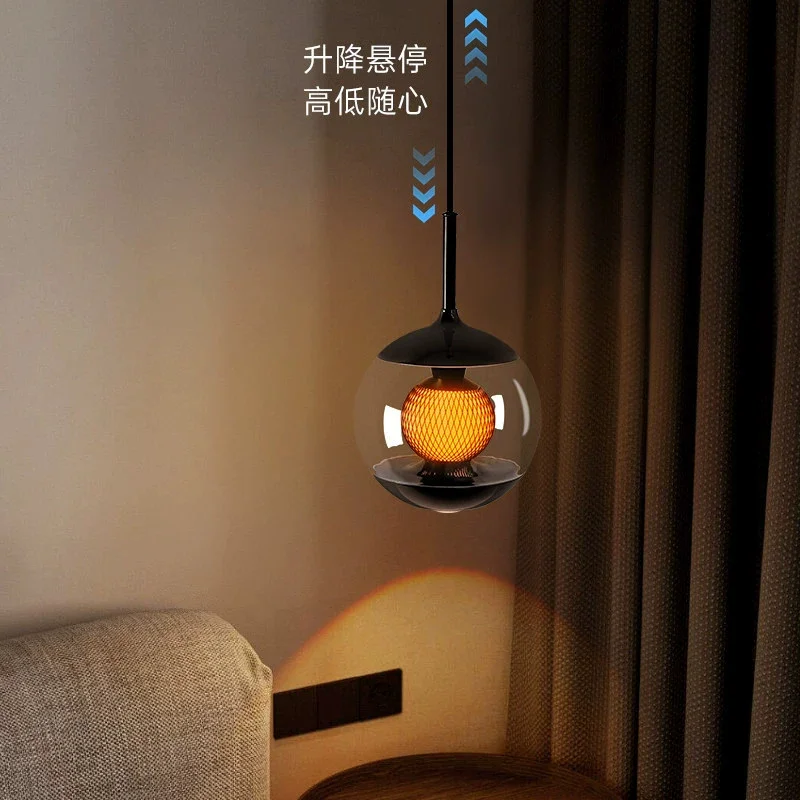 Residual Sunlight Bedside Pendant Lamp Italian Minimalist High-End Dining Bar Counter Hand-Operated Raising Bedroom Hanging Lamp