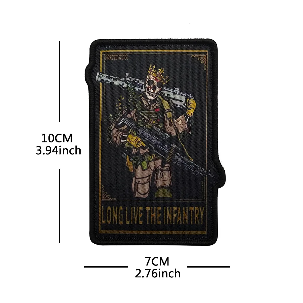 حي طويل المشاة بقع شارة العسكرية المطرزة العسكرية المتحمسين على ظهره ملصق DIY بها بنفسك لوازم خياطة الملابس