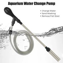 Water Changer Siphon for Fish Tank Water Filter Pump Aquarium Water Change Pump Cleaning Tool Water Flow Regulate Gravel Cleaner