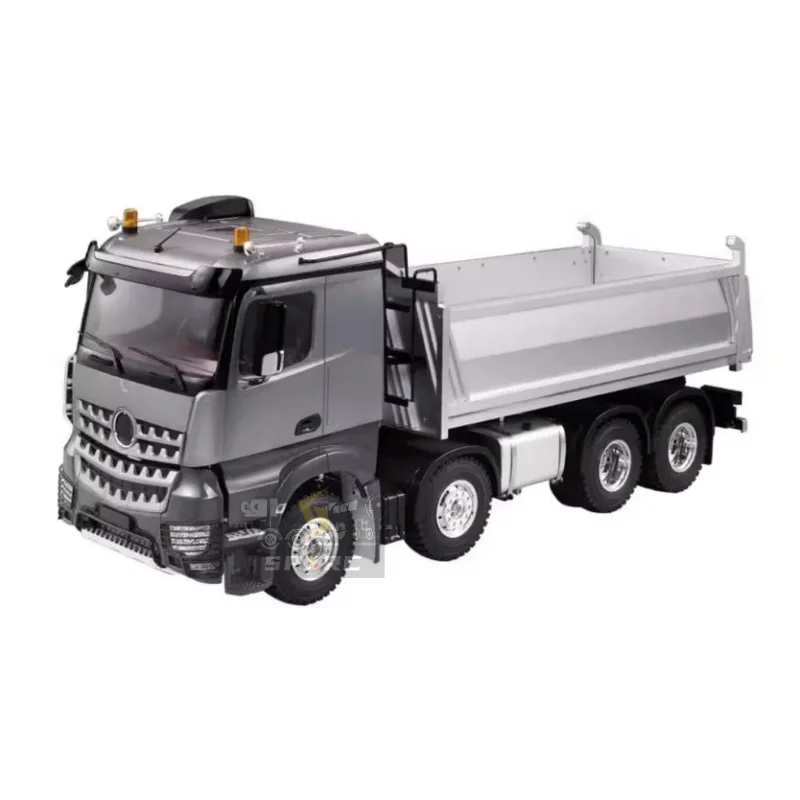 1/14 trailer four-axle dump truck for Tamiya Mercedes-Benz square bucket rod dump truck semi-metal version