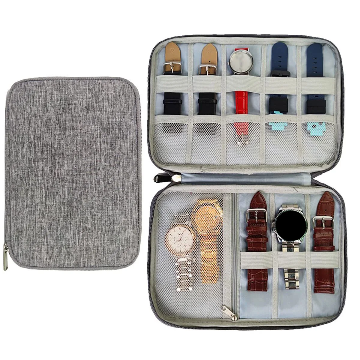 صندوق حزام الساعات لسلسلة ساعات أبل 9 8 7 5 6 se Ultra 2 حامل مُنظِم حقيبة حقيبة للتخزين لساعة جالاكسي 6 5 4 3 حزام