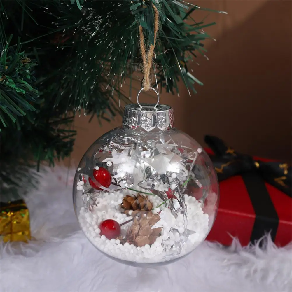 Durable Christmas Decorations Sequin Christmas Ball Ornaments Set for Holiday Home Decor 3pcs Xmas Tree Hanging for Store