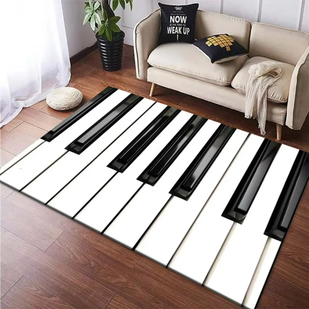 

Piano Keys Music Carpet Living Room Rug Home Decor Anti-Slip Hallway Balcony Doormat Floor Mat Leisure Sofa Coffee Table Mat