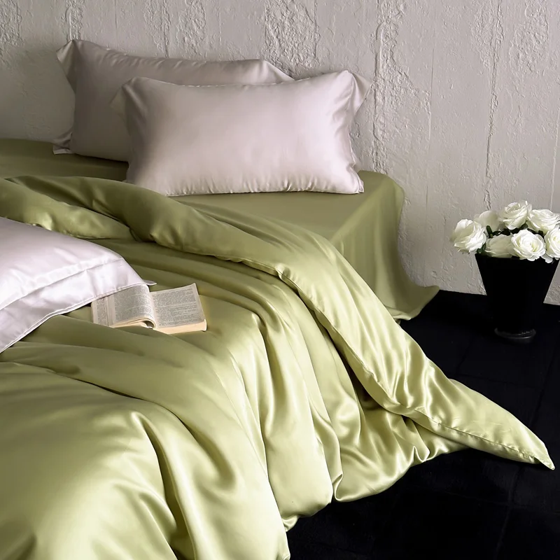 

Постельное белье премиум-класса из 100% тенселя, 2025 г., 4 шт., высокая плотность, однотонный дизайн, King/California King