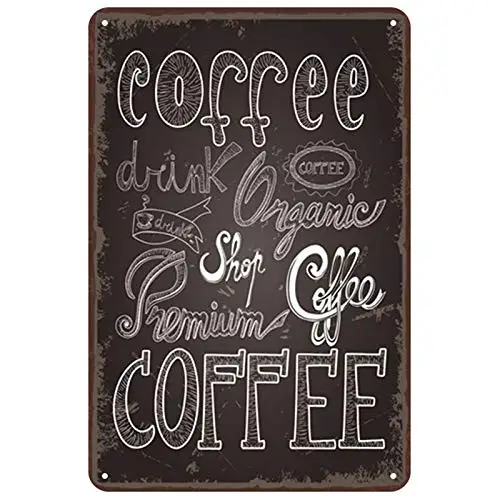 

Coffee Drinks Latte Theme 8x12 Inch Retro Metal Tin Sign Wall Decor Study Metal Signs Vintage Bar Decoration Poster Pub aasd-29