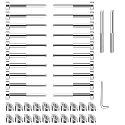 Invisible Cable Railing Kits, T316 Stainless Steel 20Pack Terminal And 20Pack Beveled Angle Washers For Cable Railing