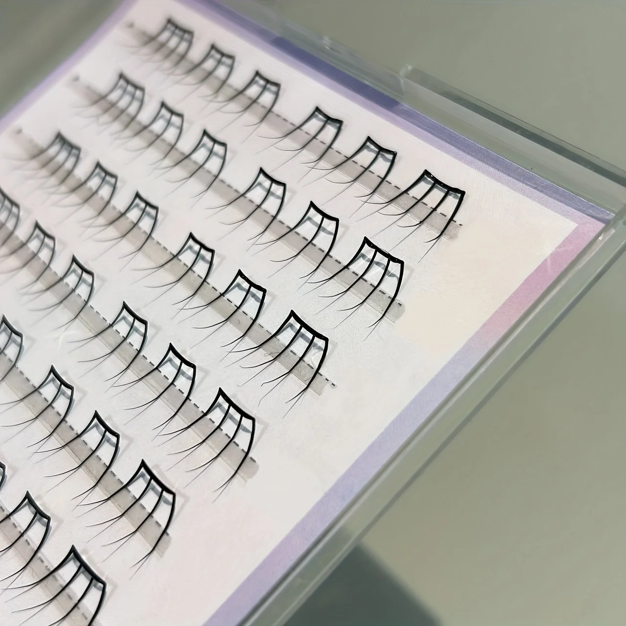 Mixiaohe Short Small Pear Blossom Baby Curved Glue-Free False Eyelashes 100 Clusters Beginner-Friendly Japanese and Korean Style C-Curved Natural Segmented False Eyelashes