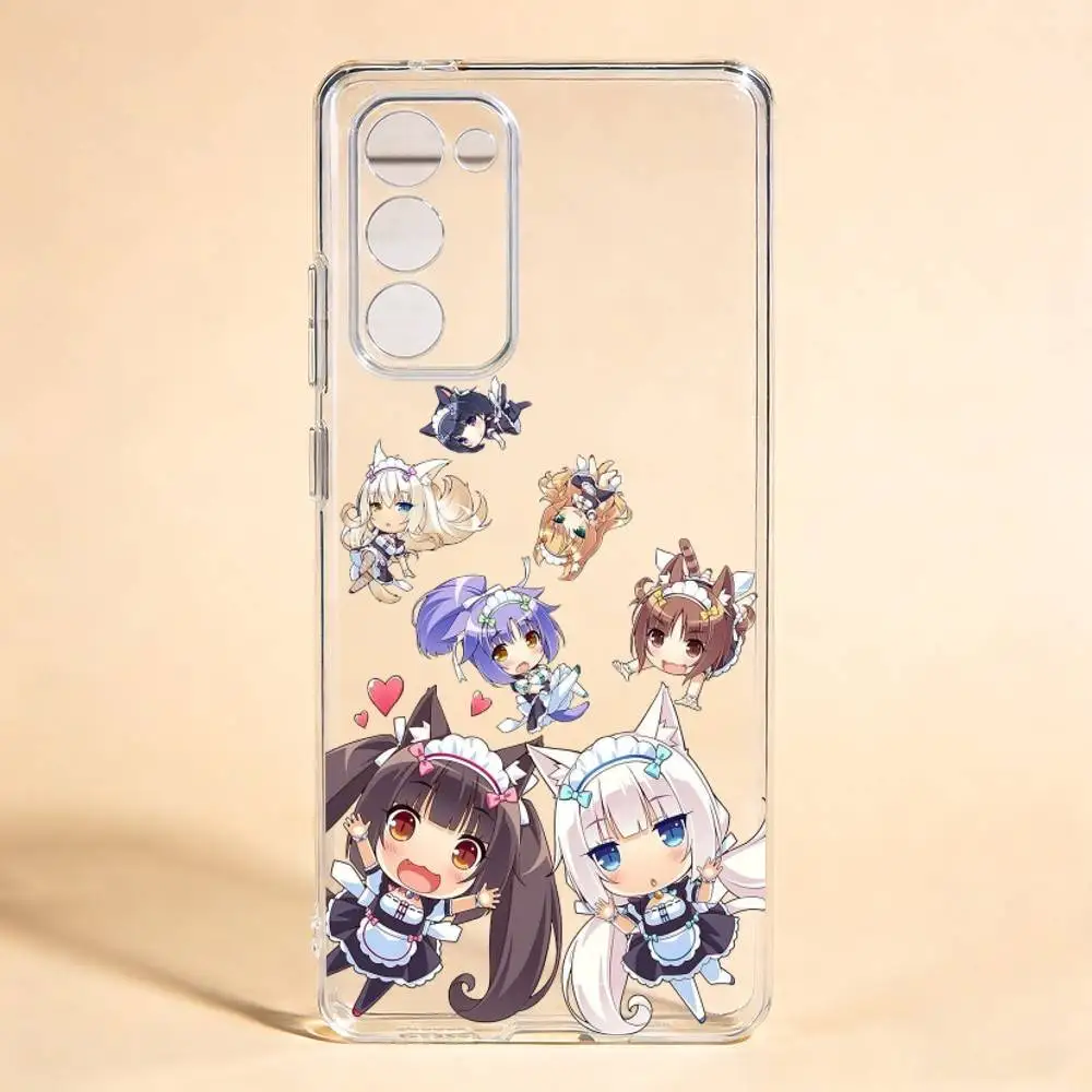 Nekopara chocola  vanilla Phone Case For Samsung Galaxy S24 S25 S23 S22 S21Transparent Case Cover