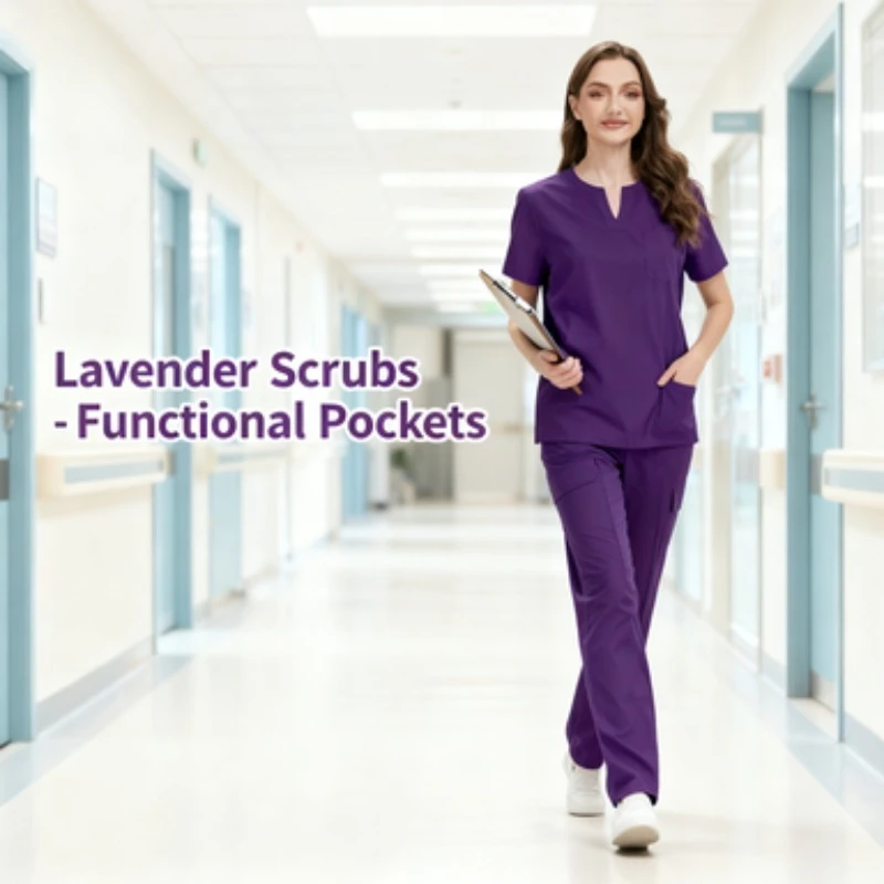 ユニセックスVネックオーバーオール - 医師や看護師向けの速乾性手洗いユニフォーム 薄手で無地の作業服