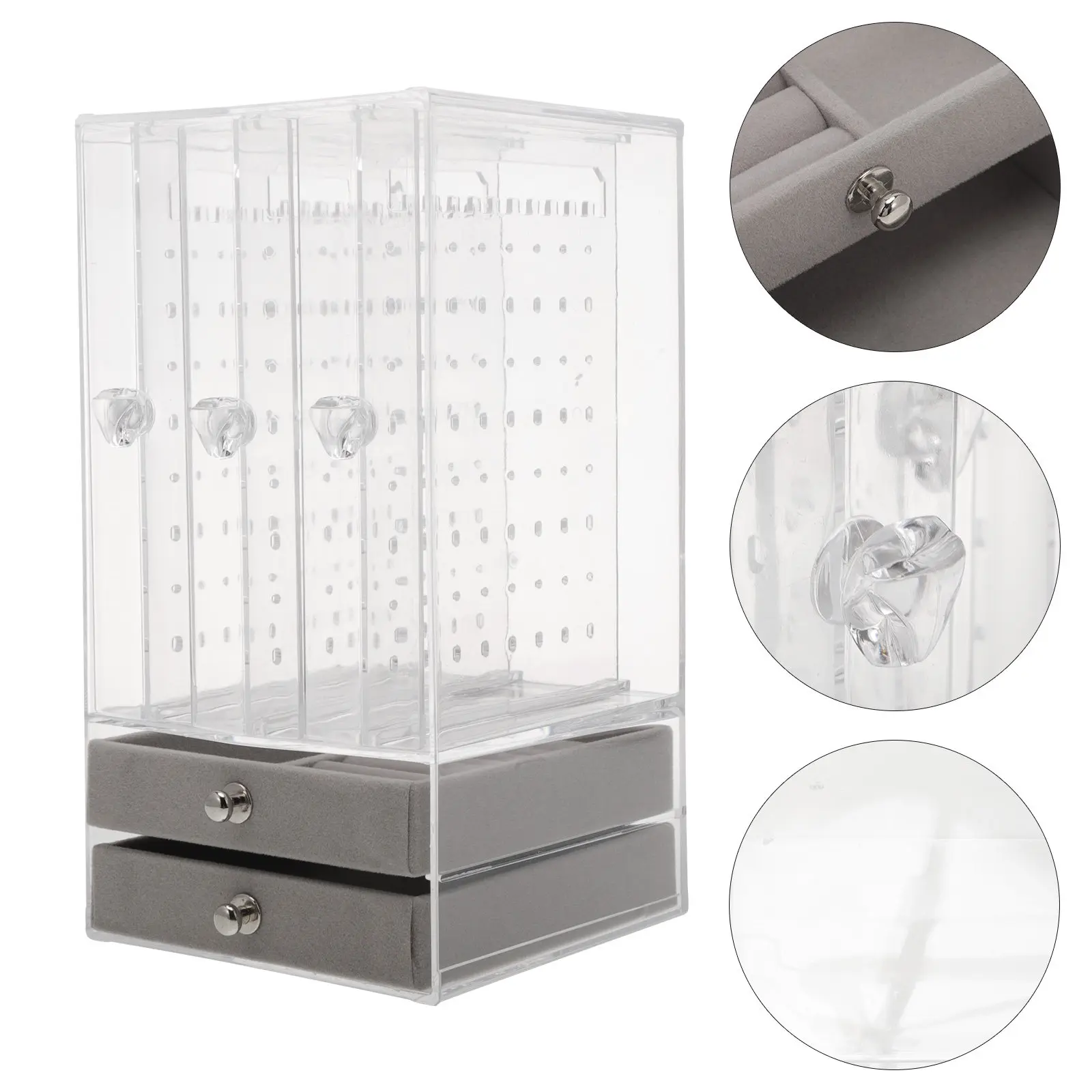 

1Pcs Exquisite Jewelry Display Stand for Earrings Necklaces Bracelets Organized Desktop Storage Rack Home Vanity Decor