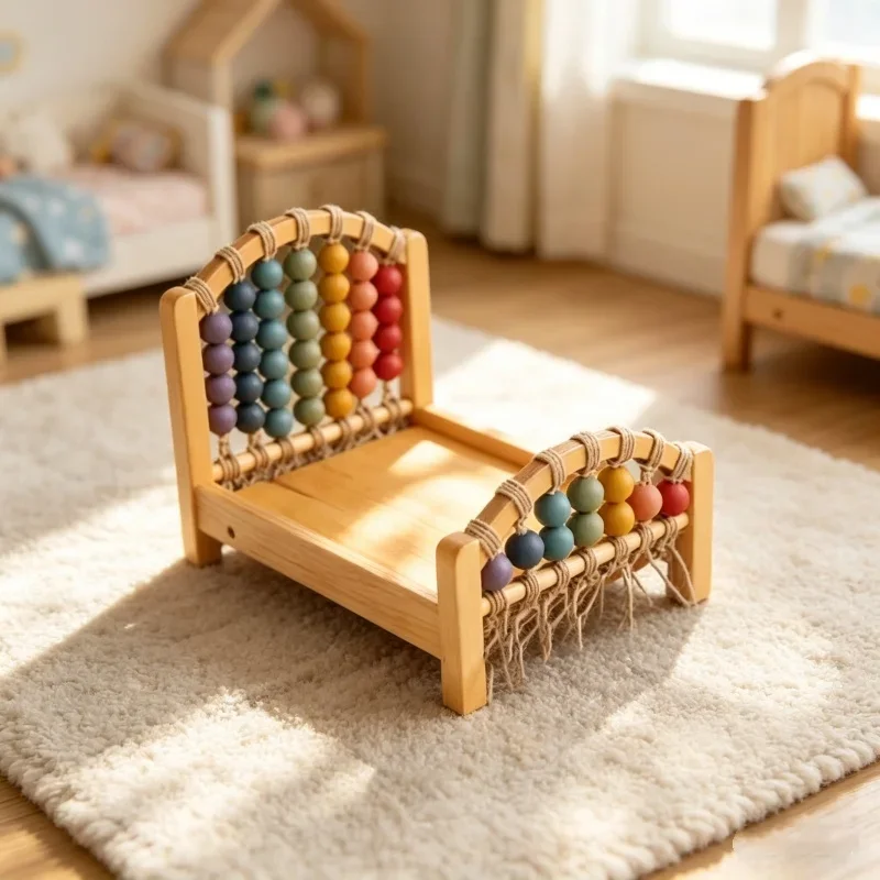 hundred-days-baby-rainbow-photography-bed-white-shooting-prop-cot-newborn-infant-photo-studio-scene-layout-photography-prop