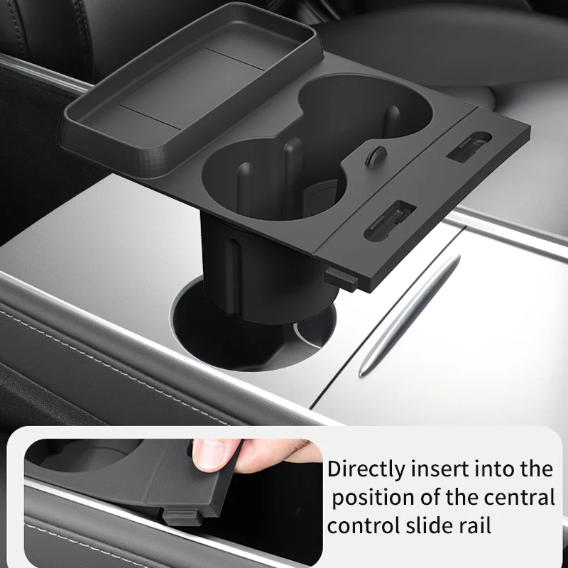 for Tesla Model Y/3 center console cup holder, silicone cup limiter, storage compartment, cup holder, interior storage