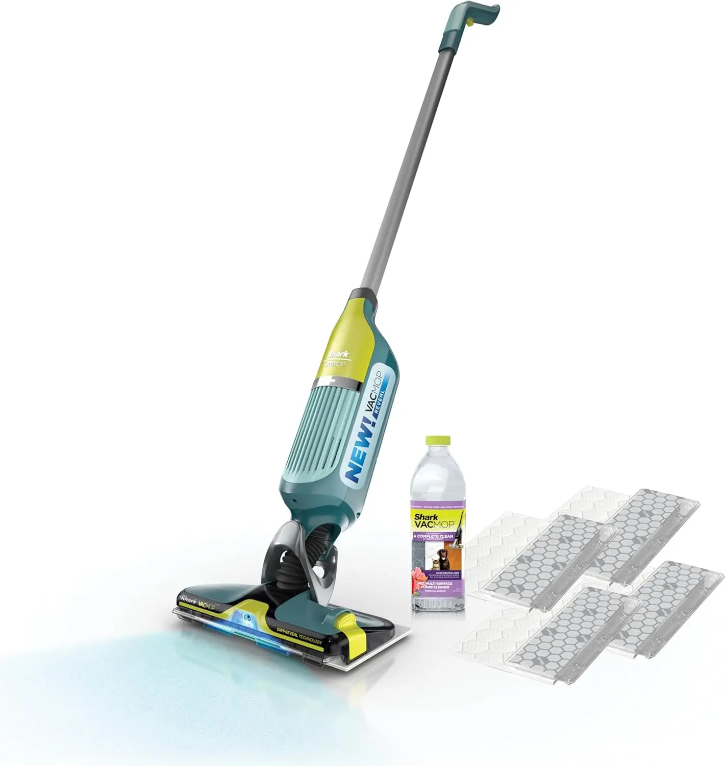 

Cordless Hard Floor Cleaner with Vacuum & Spray Mop, Powerful Suction, Lightweight, Includes Pads and Cleaning Solution