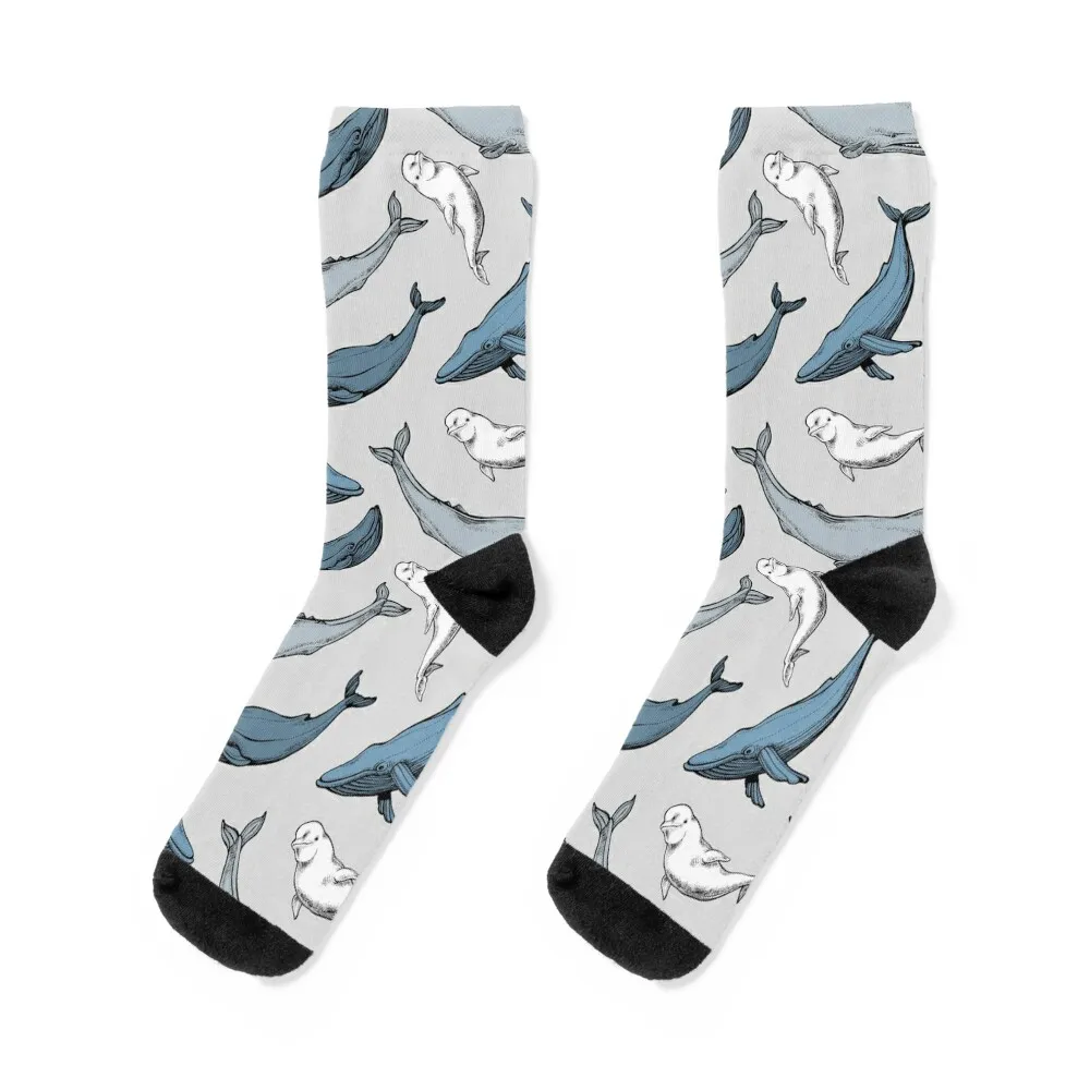 Whales are everywhere Socks anti-slip Running golf sports stockings Girl'S Socks Men's