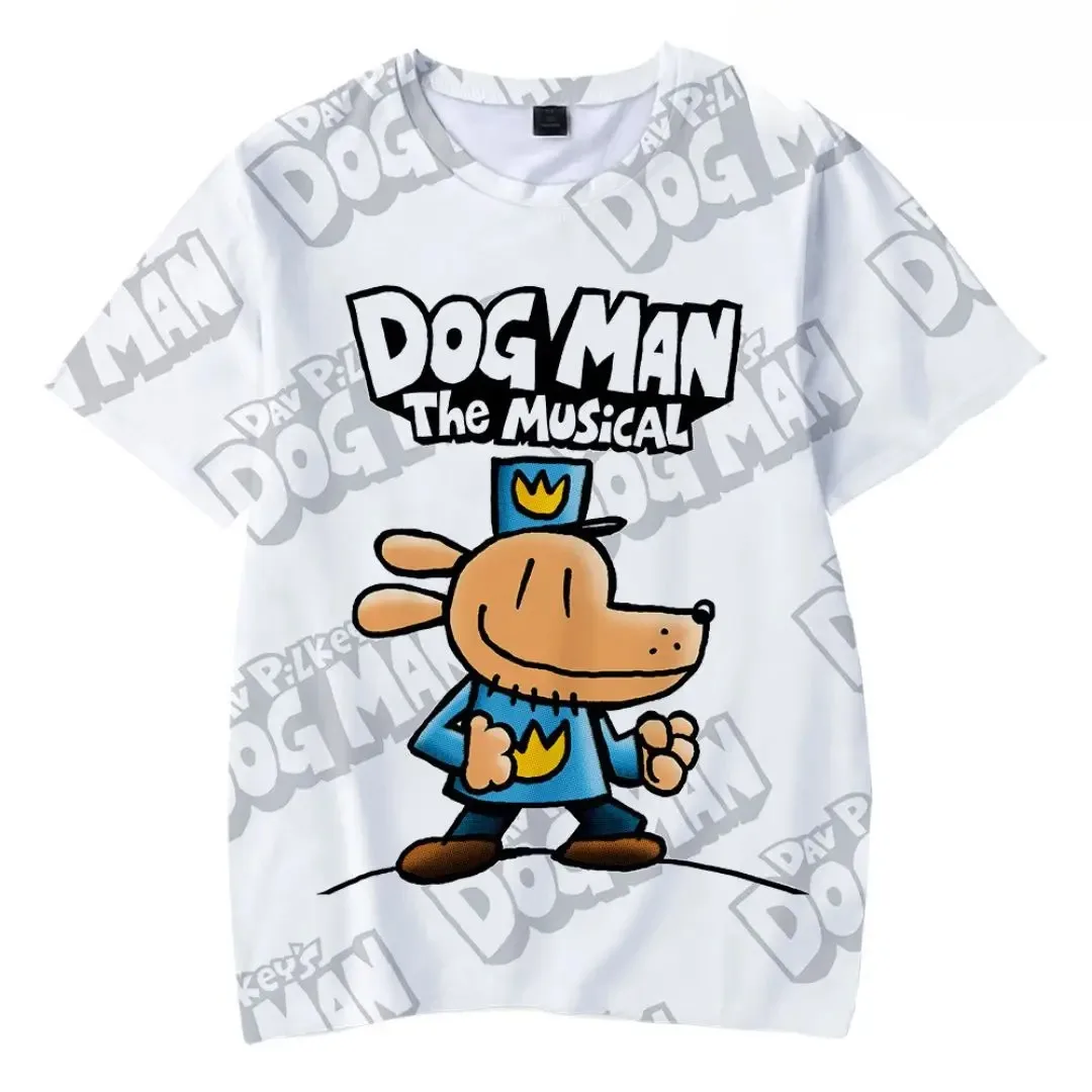 2026 Child Boys T-shirts Cartoon anime dog man Summer Short Sleeve Boy Clothes T Shirt Tops Tee Children's clothing 3-14 years