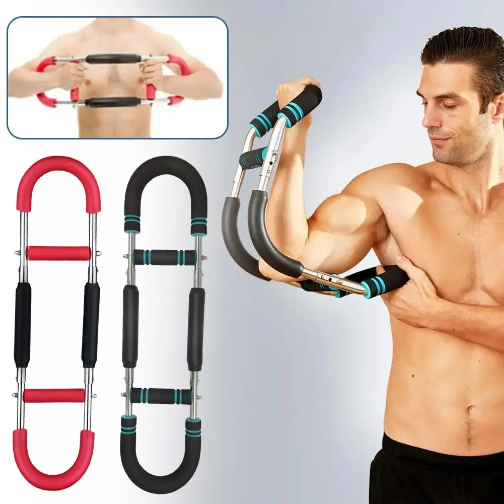 Entrenador de fuerza de brazo ajustable en forma de U, ejercicio de pecho multifuncional, equipo de Fitness para el hogar, dispositivo para músculos de la muñeca X9l8