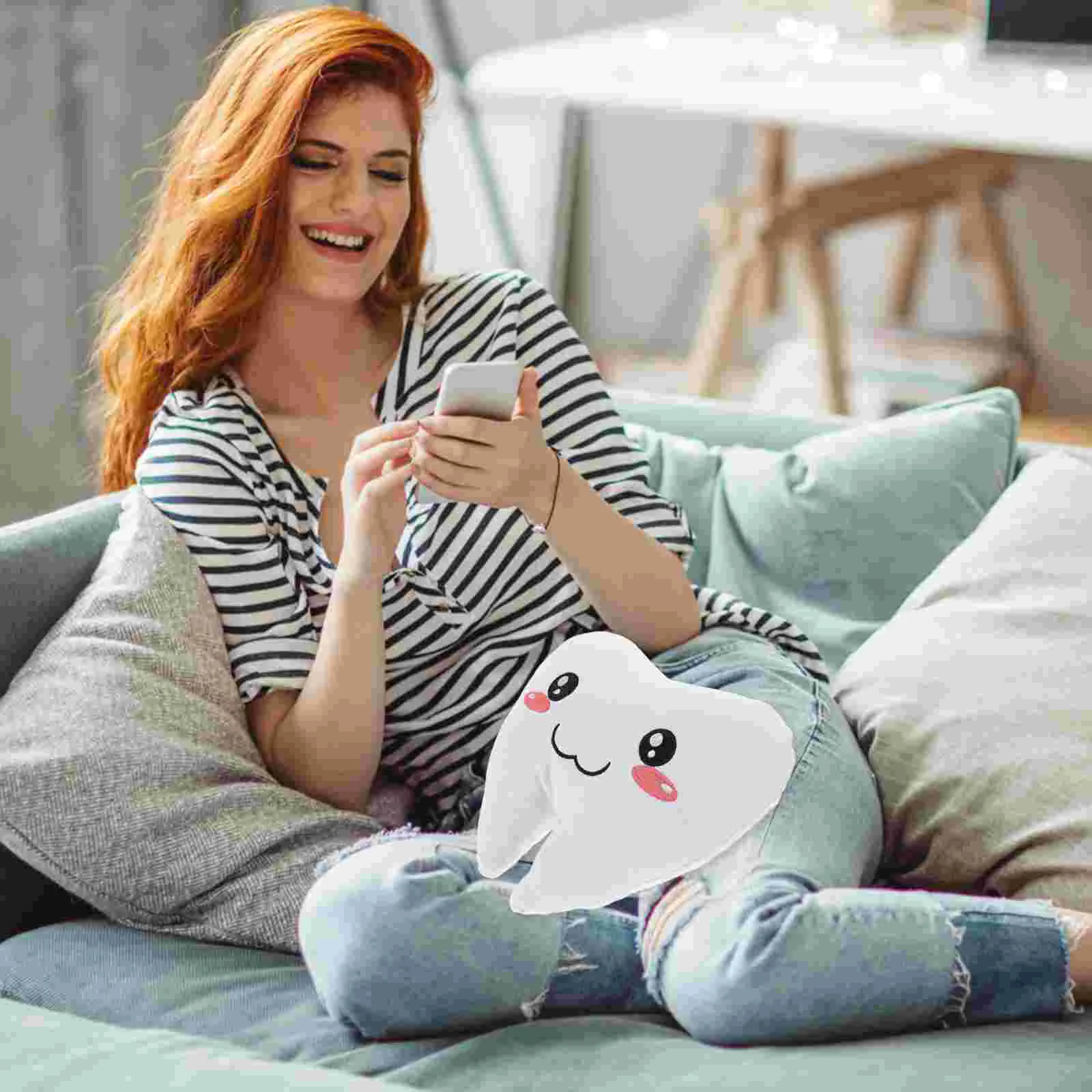 Dental Pillow Tooth for Toddlers Plush Toy Soft Lumbar Keepsake Decor Animal Children Cute Small Stuffed Cushion Bed Kids Girls