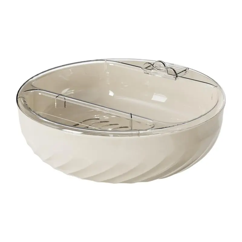 

Double Dish Nut Bowl Detachable Bowl With Phone Holder Double-Layer Drain Basket Snack Serving Dish Nut Dish Tray For Household