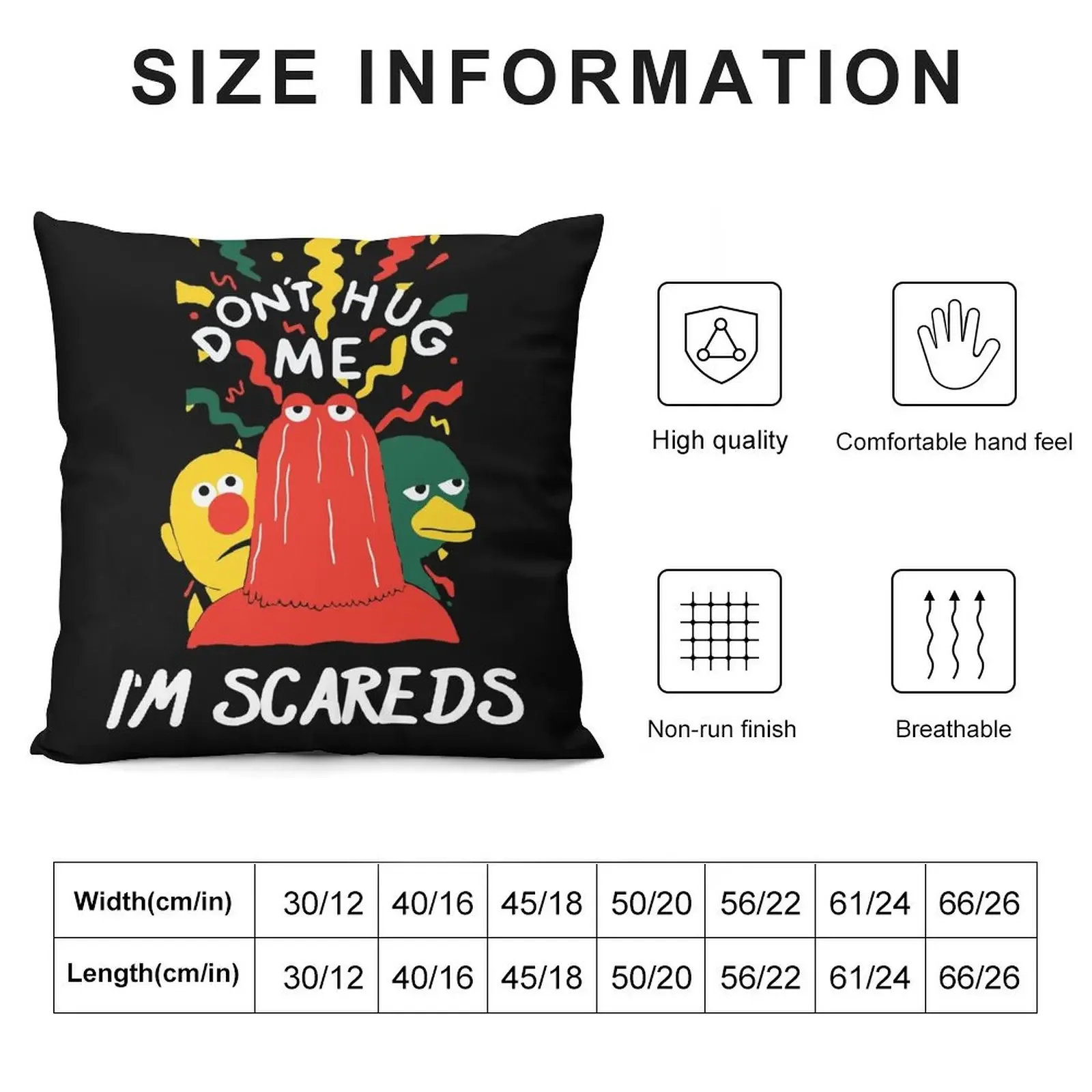 Don’t Hug Me I’m Scared Funny , Sarcasm t-shirt T-Shirt Throw Pillow Christmas Covers christmas decorations for home 2025 pillow