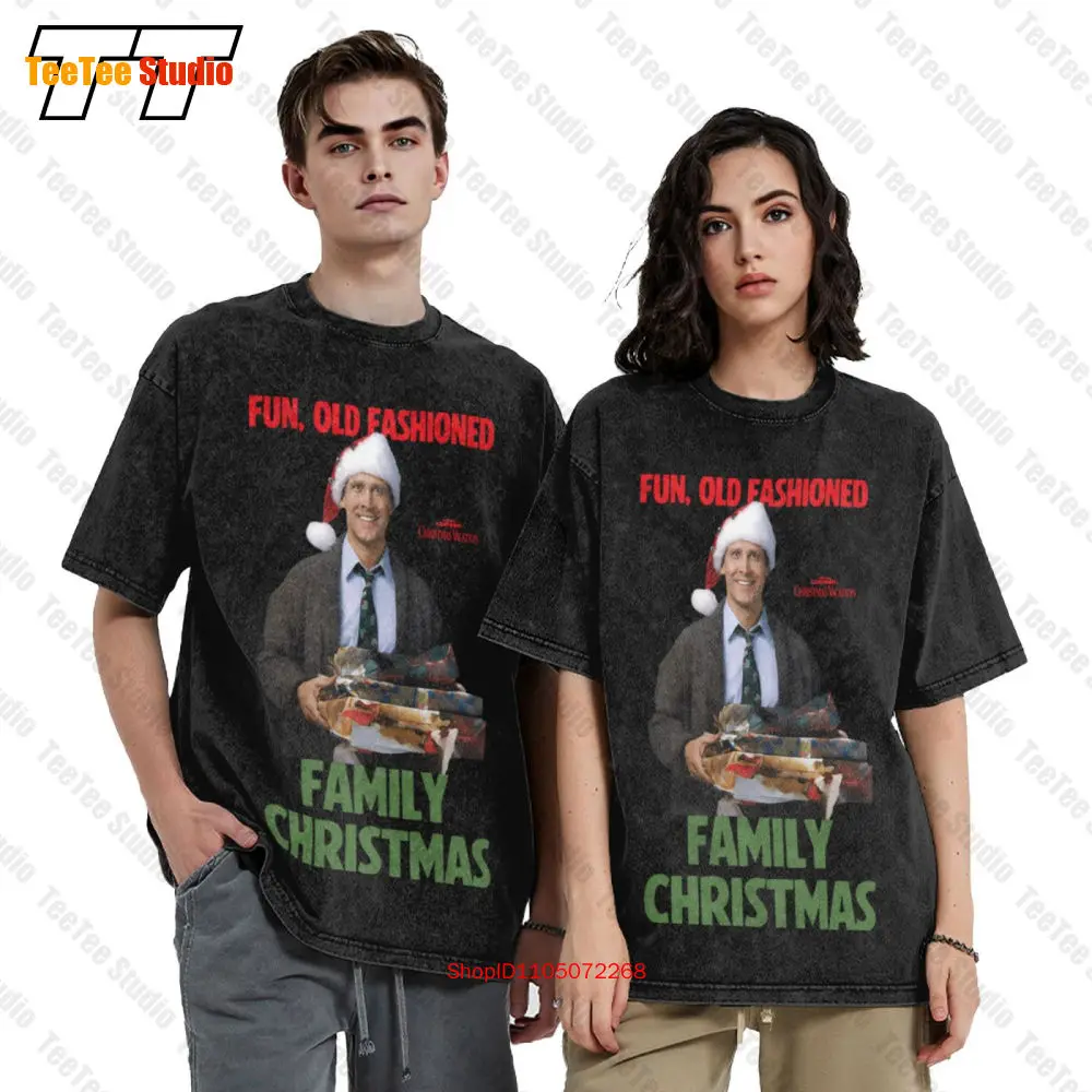 Clark Griswold Fun Old Fashioned Christmas Vacation Vintage Oversized T-Shirt R4JU