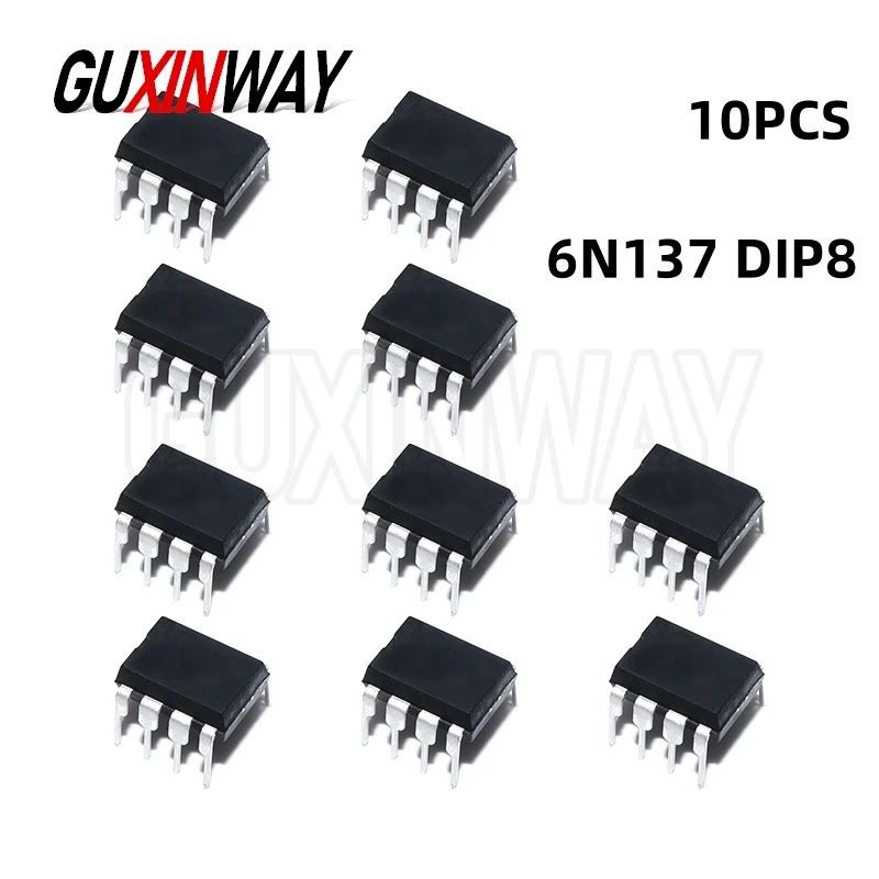 10pcs 6N137 light coupling into DIP8 optoisolator photoelectric coupling new original