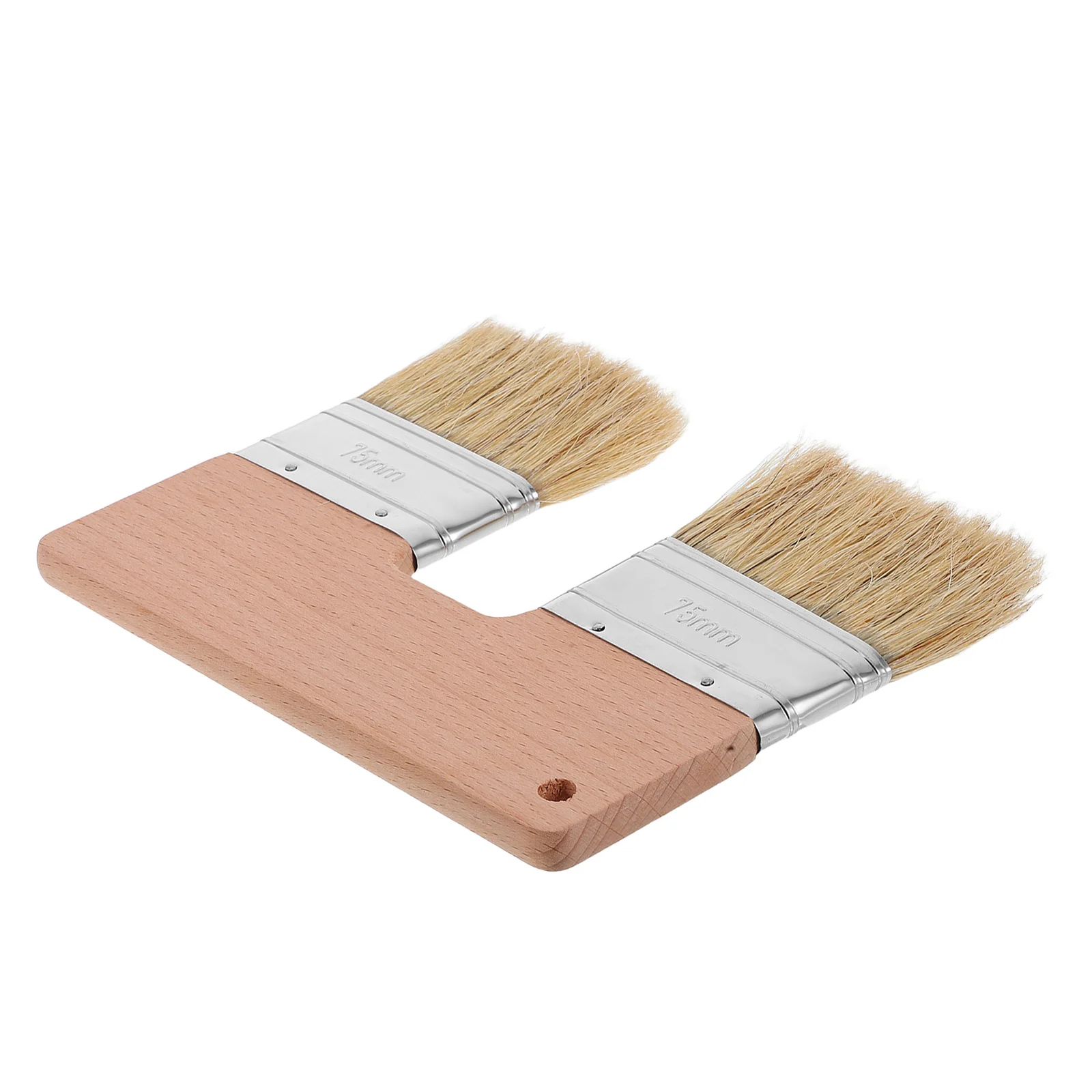 Pennello con setole naturali Pennello piatto a doppia testa per pittura murale su tela Applicazioni a olio acrilico Vernice piatta