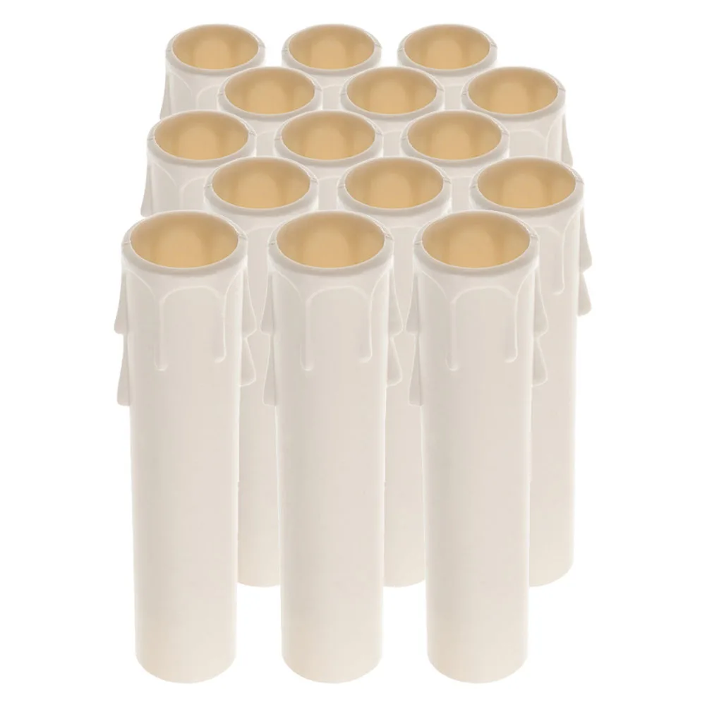 

15pcs Plastic Teardrop Drip Chandelier Socket Holders Covers for Candles Fittings Chandelier Sockets Fittings