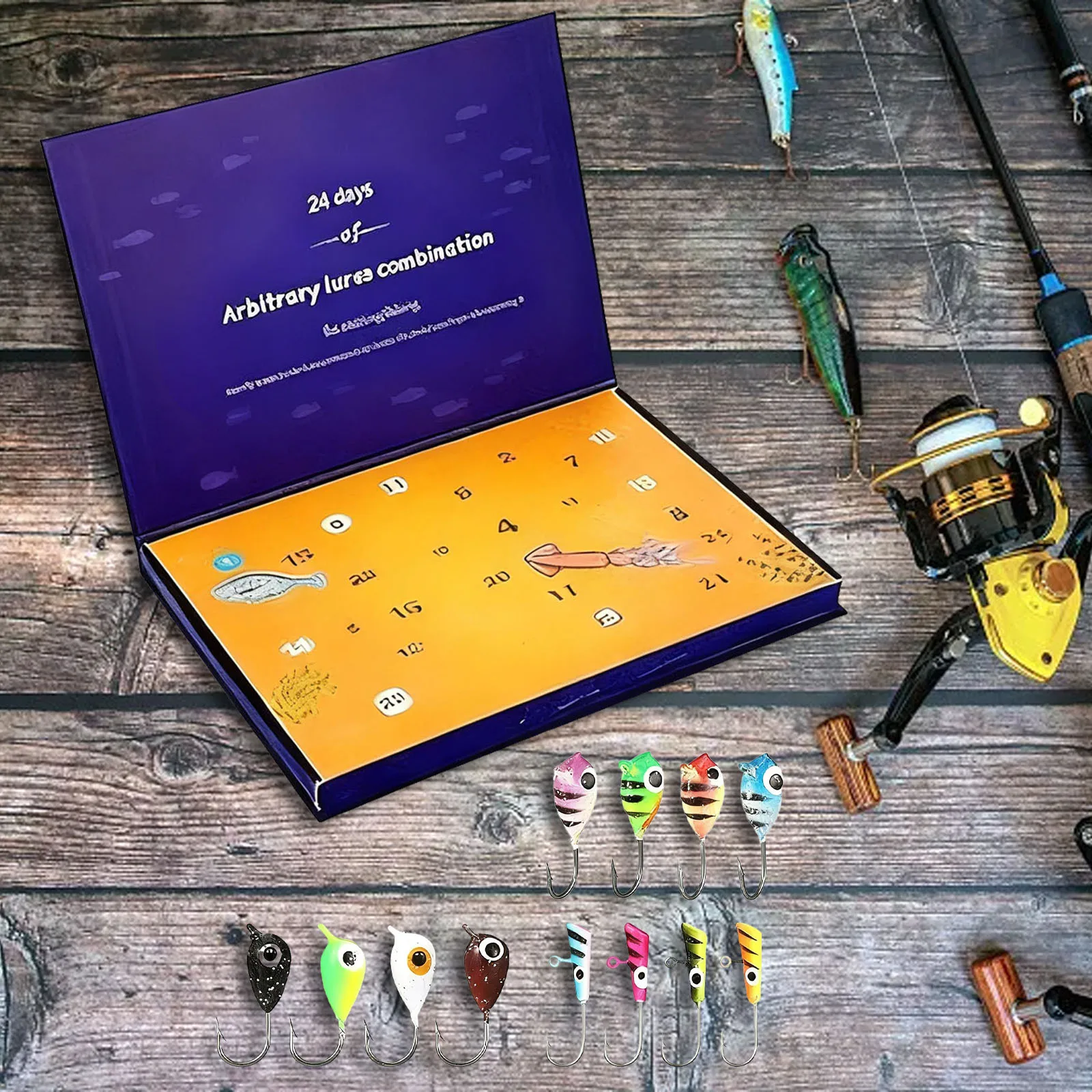 Noodle Timer Christmas Countdown 24 Day Ice Fishing Countdown Calendar Suitable For Various Party Activities And Tomato Timer