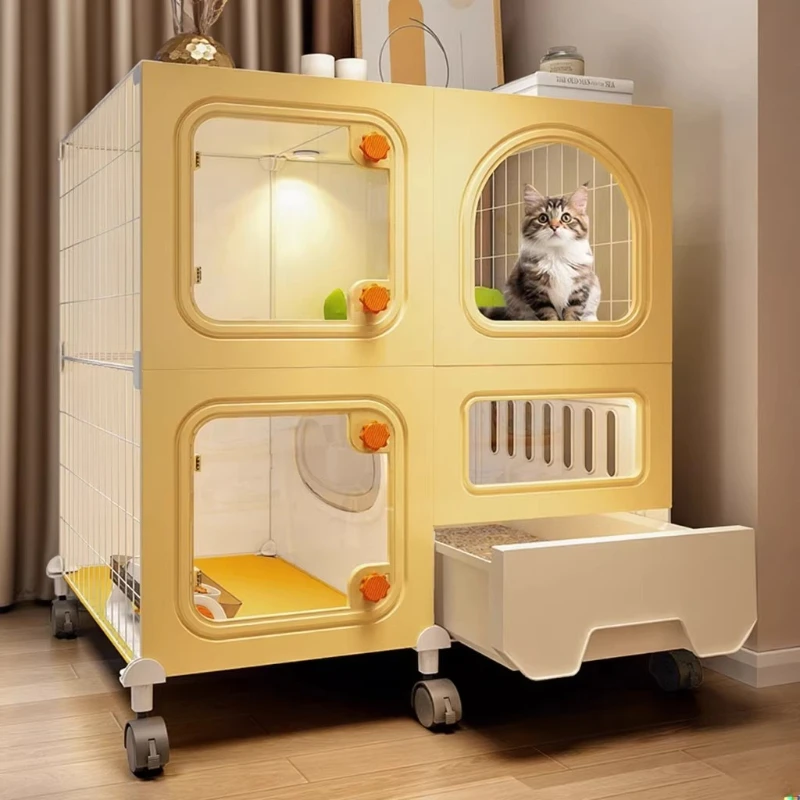 

Cat cage household indoor cat nest toilet integrated small apartment universal in all seasons