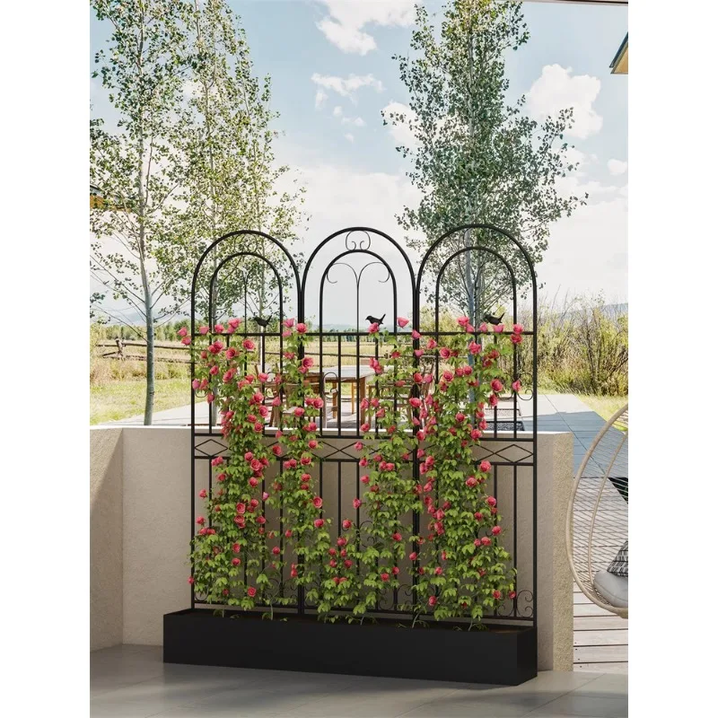 

Balcony planting box climbing rattan frame terrace roof garden flower box vegetable garden outdoor courtyard climbing rattan