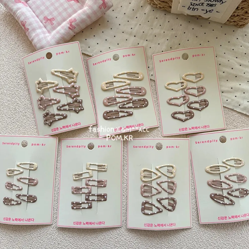 6pcs/set Children Girls Kawaii Kids Hair Clip Simplie Cute Korean Fashion Barrettes Cute Bang Side Pins Headwear Accessories