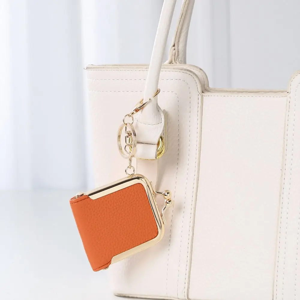 Exquisite Multicolored Kiss Lock Coin Purse Mini Square Leather Jewelry Bag Wallet PU Leather Small Item Bag Keys Lipsticks