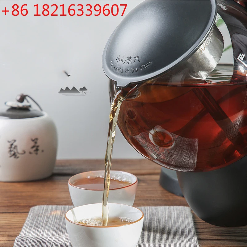 1L Household Black Tea Maker Automatic Steam Black Teapot Glass Multifunctional Electric Kettle Health Pot Boiling Teapot
