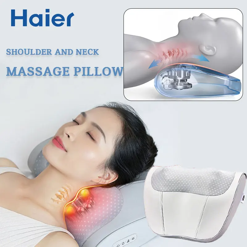 

Массажер для шеи Haier с подогревом, глубоким разминанием тканей, электрической массажной подушкой, подходит для нескольких сценариев