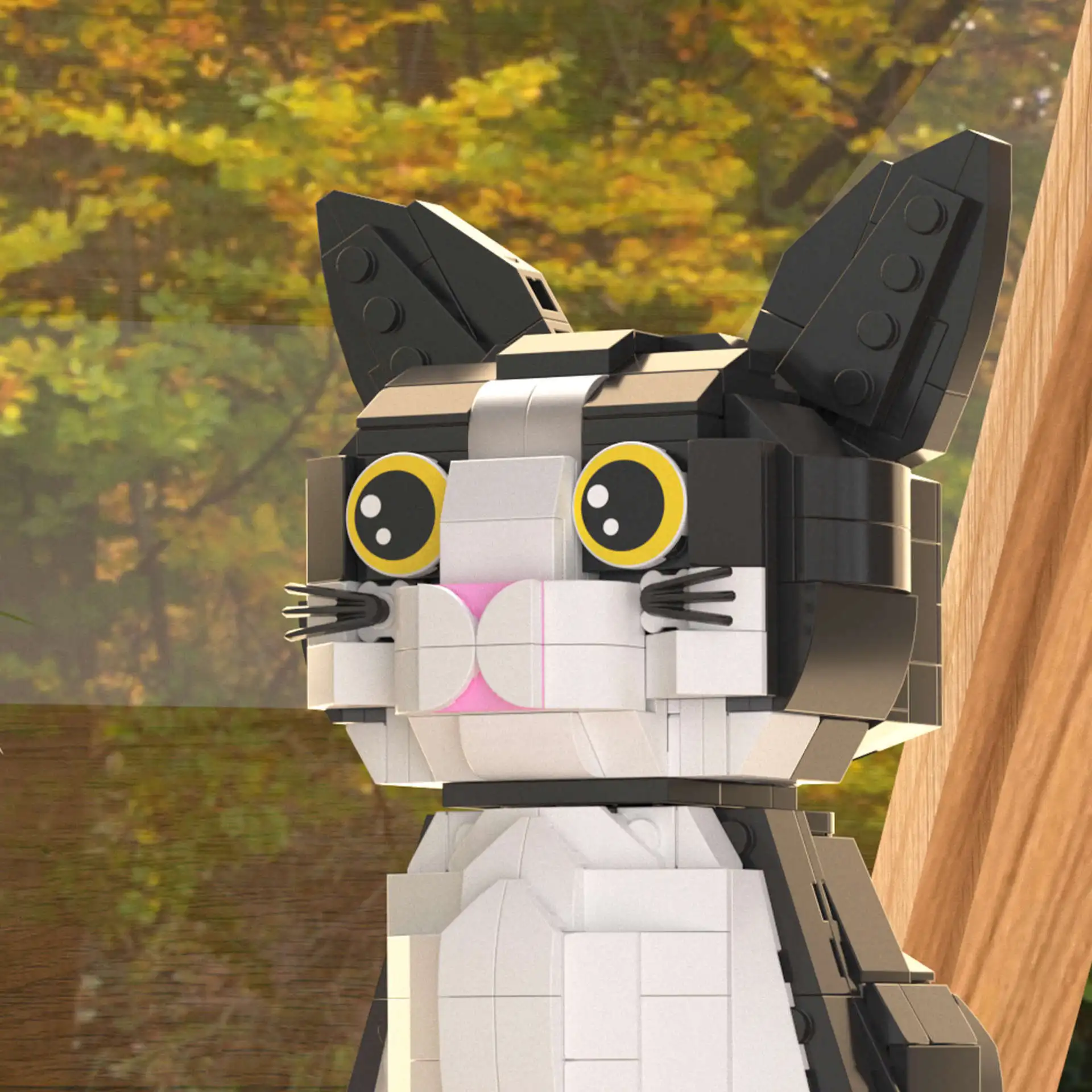 ตัวต่อบล็อกแมวจิ๋ว ชุดประกอบโมเดล DIY ของเล่นสร้างสรรค์ ของขวัญสำหรับเด็กชายและเด็กหญิง