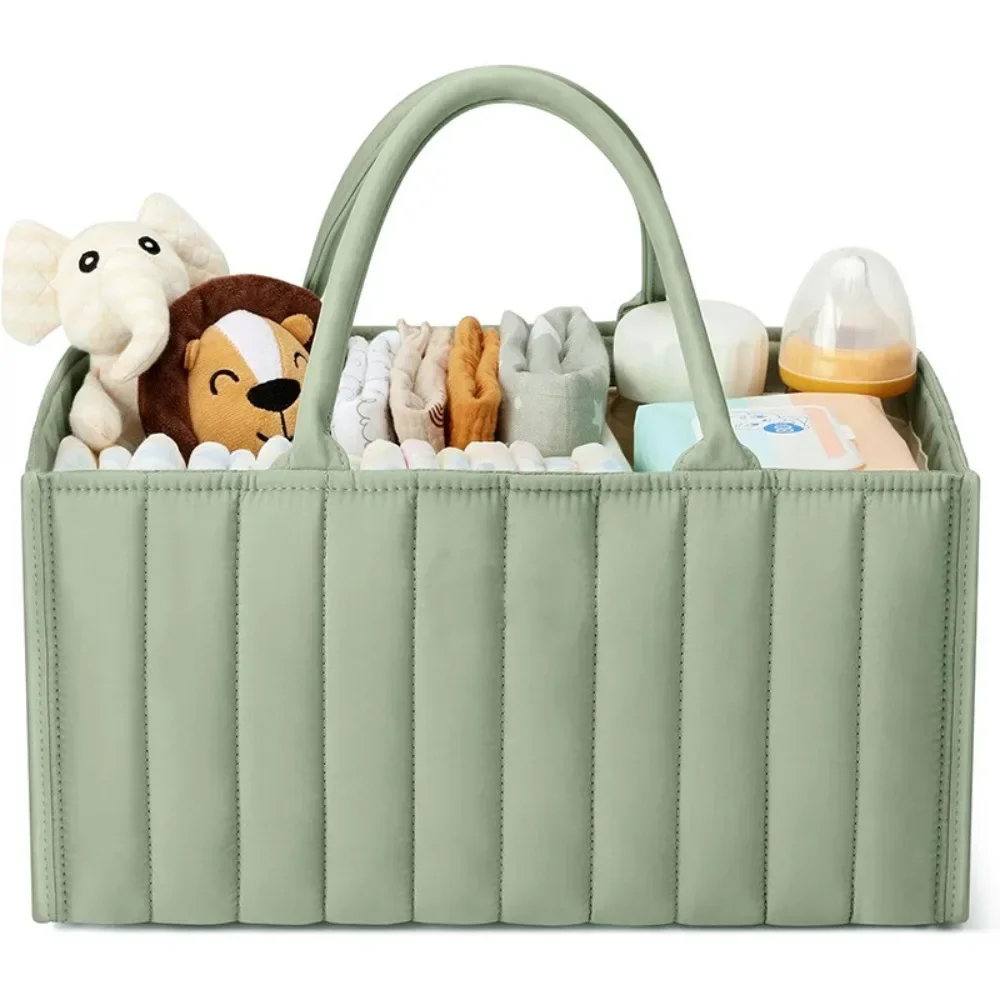 

Baby Diaper Caddy Basket Baby Diaper Caddy Organizer Storage Basket for Newborn Baby Shower List and Baby Must Haves Essentials