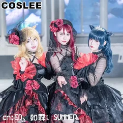 COSLEE Anime Lovelive!Sunshine!Aqours Tsushima Yoshiko Riko Ohara Mari Cosplay Costume Unit live Adventure Concert SJ Suit Love