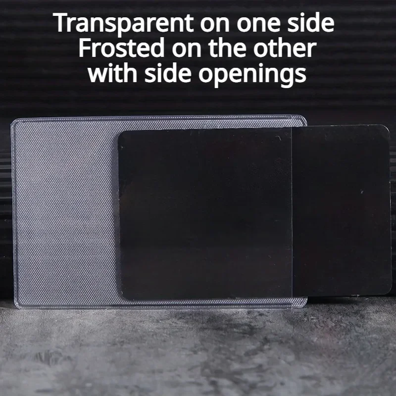 10PCS Card Protective Cover Transparent Frosted Certificate Credit Card Protective Cover PVC Dustproof Wear Resistant Waterproof
